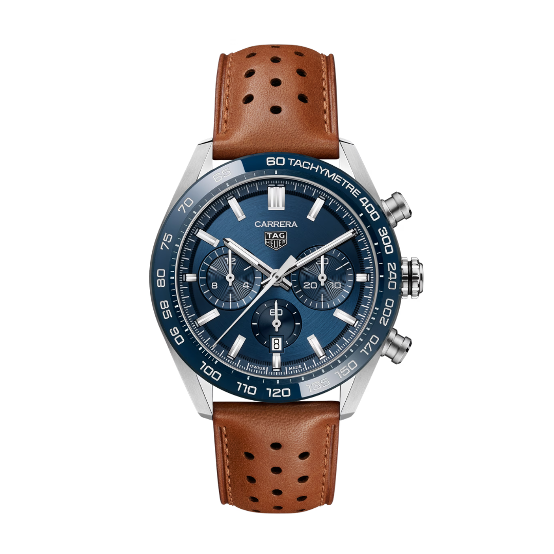TAG Heuer Carrera Chronograph Blue – Automatic | Suede Strap